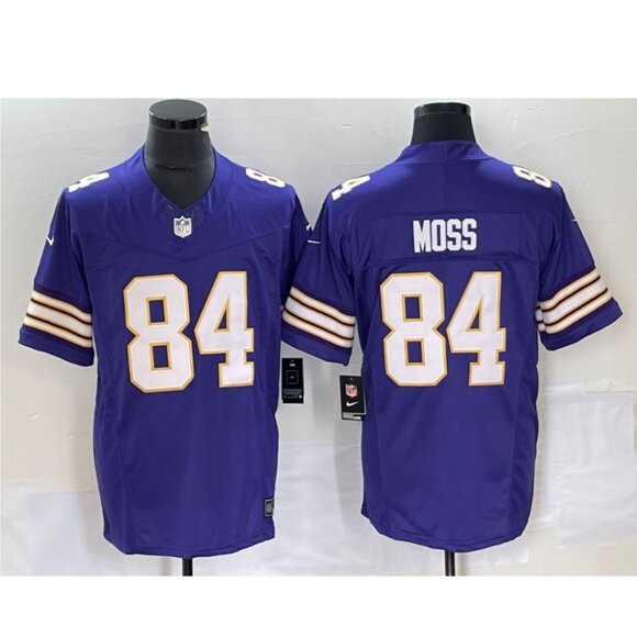 Mens Youths Kids Womens Randy Moss Purple Stitched Jersey